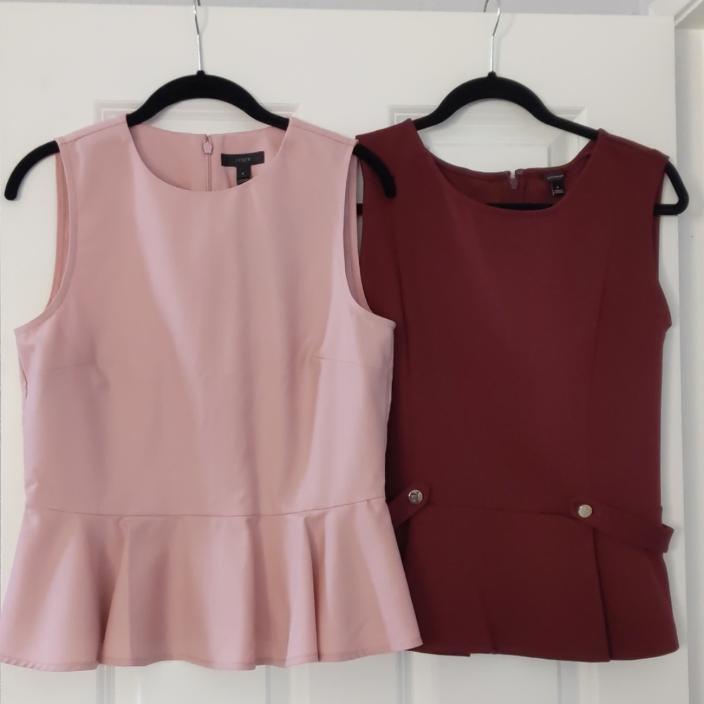 J Crew & Ann Taylor Peplum Tops